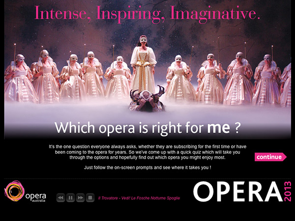 Opera Selector for Opera Australia's 2013 season